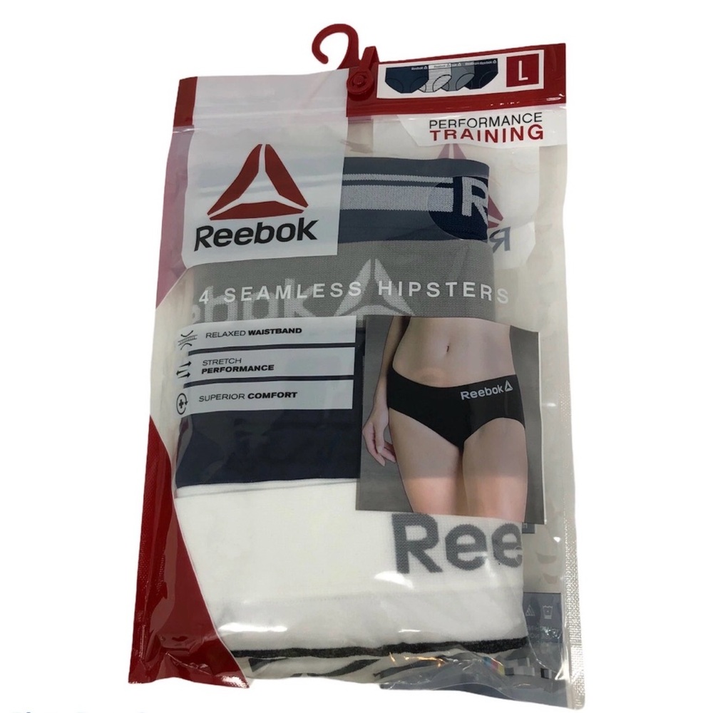 Reebok Seamless Hipster Stretch Panties Womens Size Large 4 Pair NWT